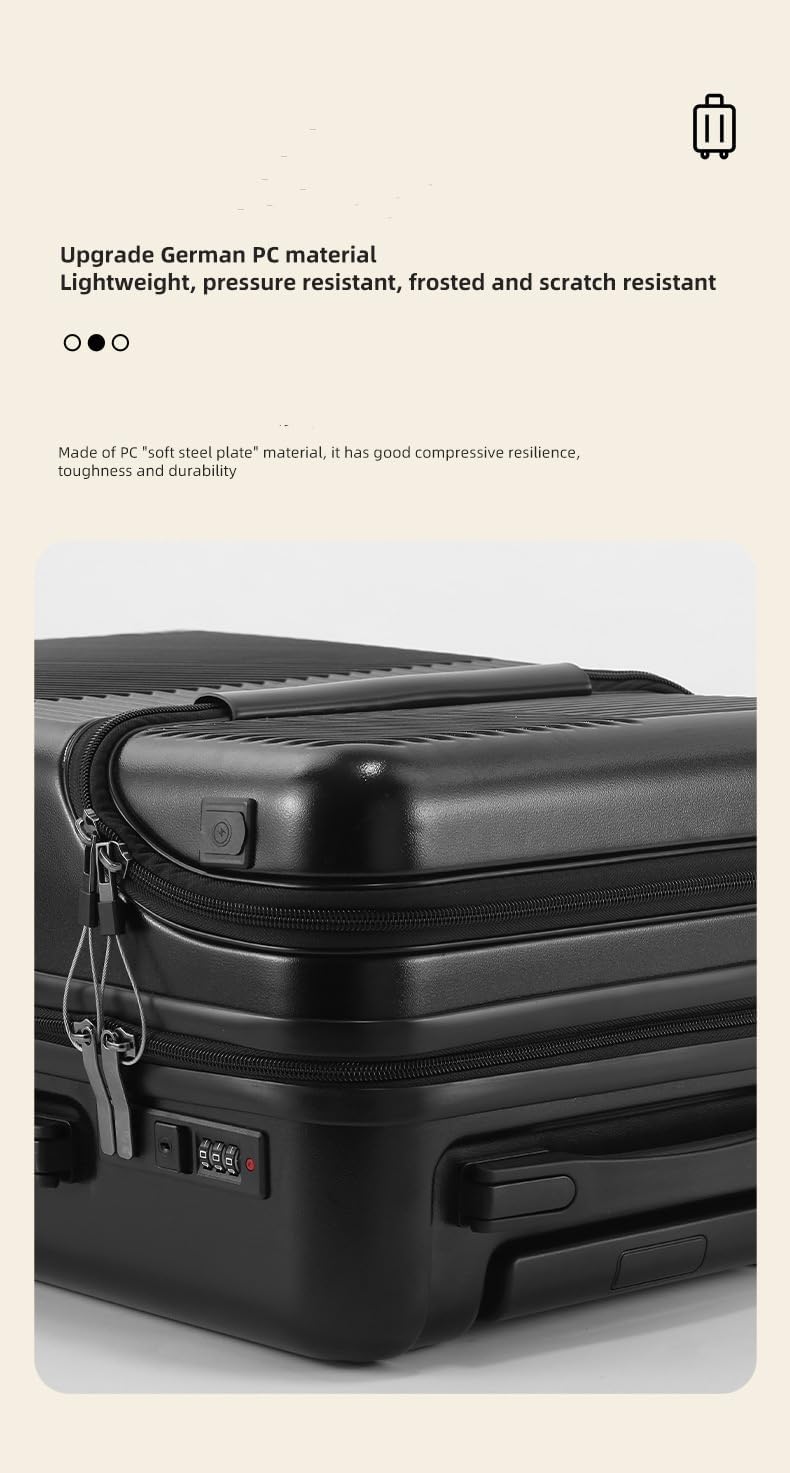 20-Inch Hard Shell Carry-On with Cup Holder, USB Port & TSA Lock