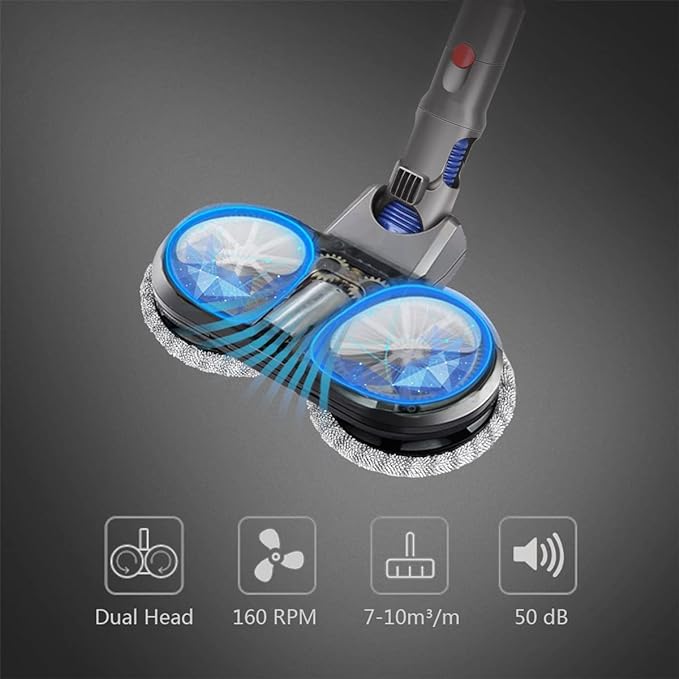 Slim Electric Mop Head for Hardwood, Tile, and Laminate Floors