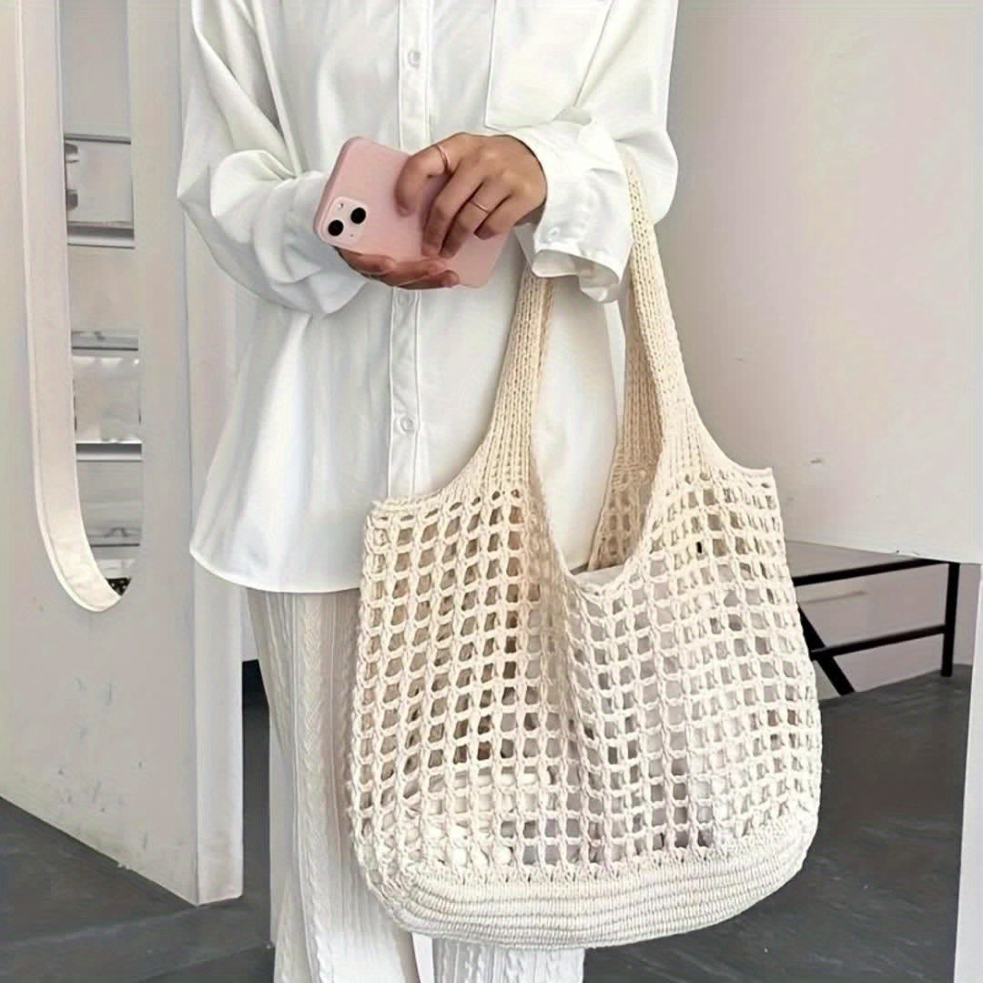 Large Open Mesh Beach Tote Bag for Women