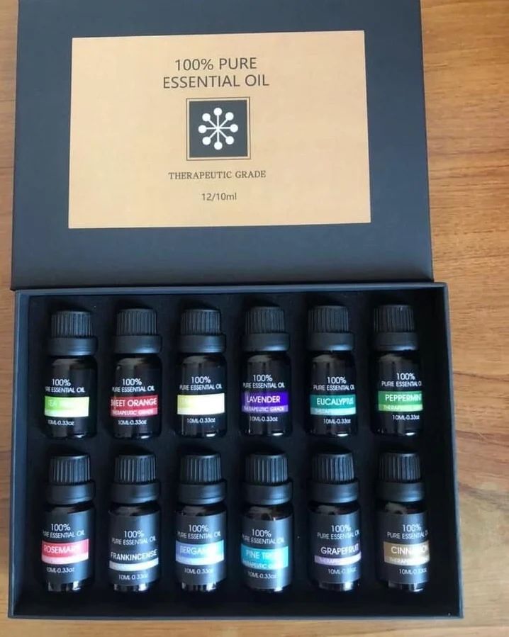 12 Essential Oils Gift Set for Aromatherapy and Home Use
