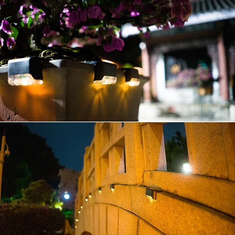 Waterproof Solar Stair Lights for Outdoor Use - 4 Pack