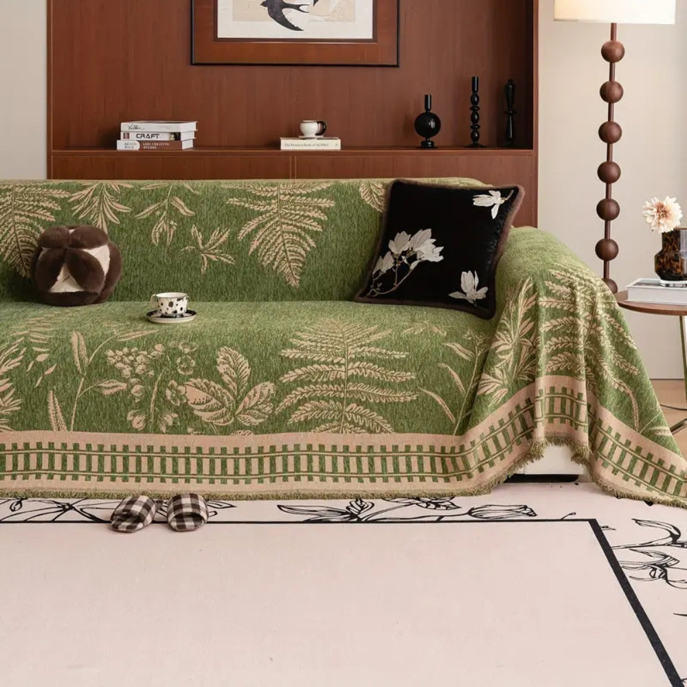 Chenille Floral Sofa Cover for Armchairs and Loveseats