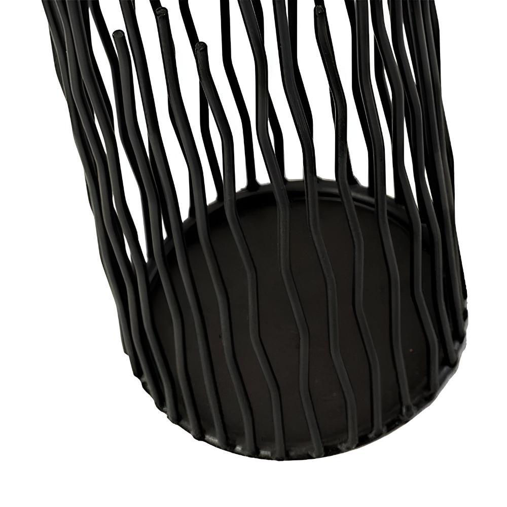 Black Iron Geometric Candle Holder