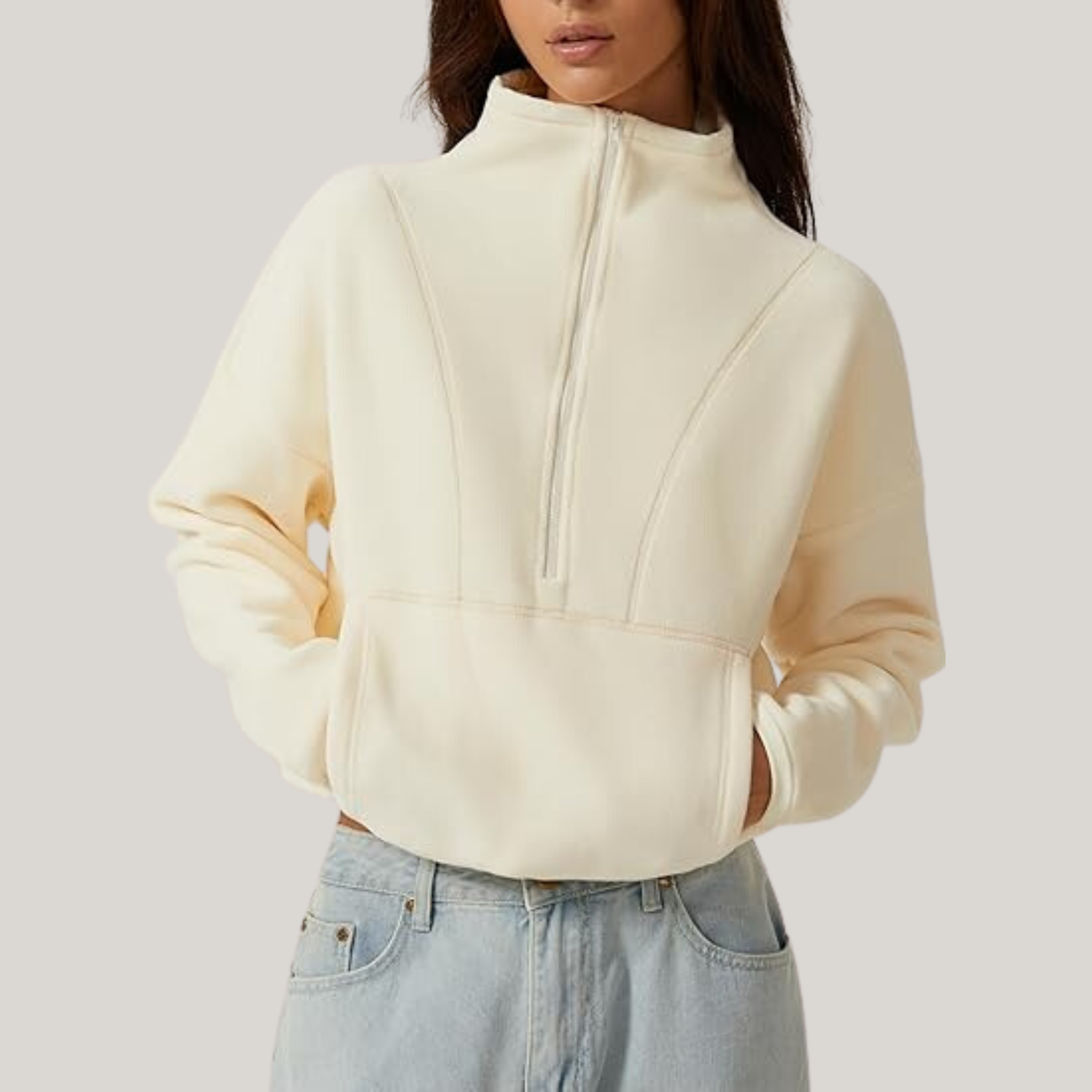 Rhea - Half-Zip Fleece Sweater
