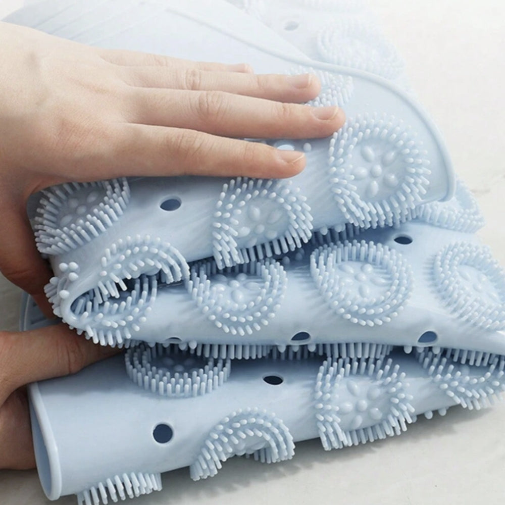 Round Non-Slip Shower Mat with Drainage and Massage Dots