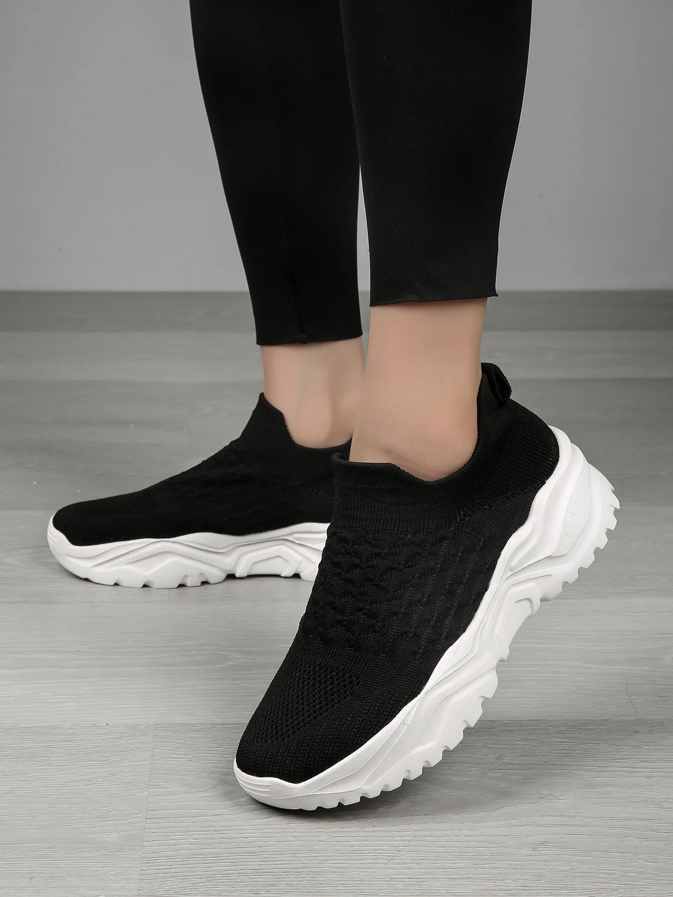 Women's Orange and White Ortho Cloud Slip-On Shoes