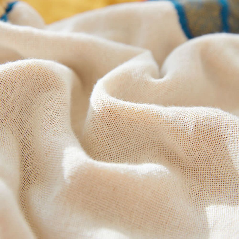Ethereal Floral Bird Cotton Blanket