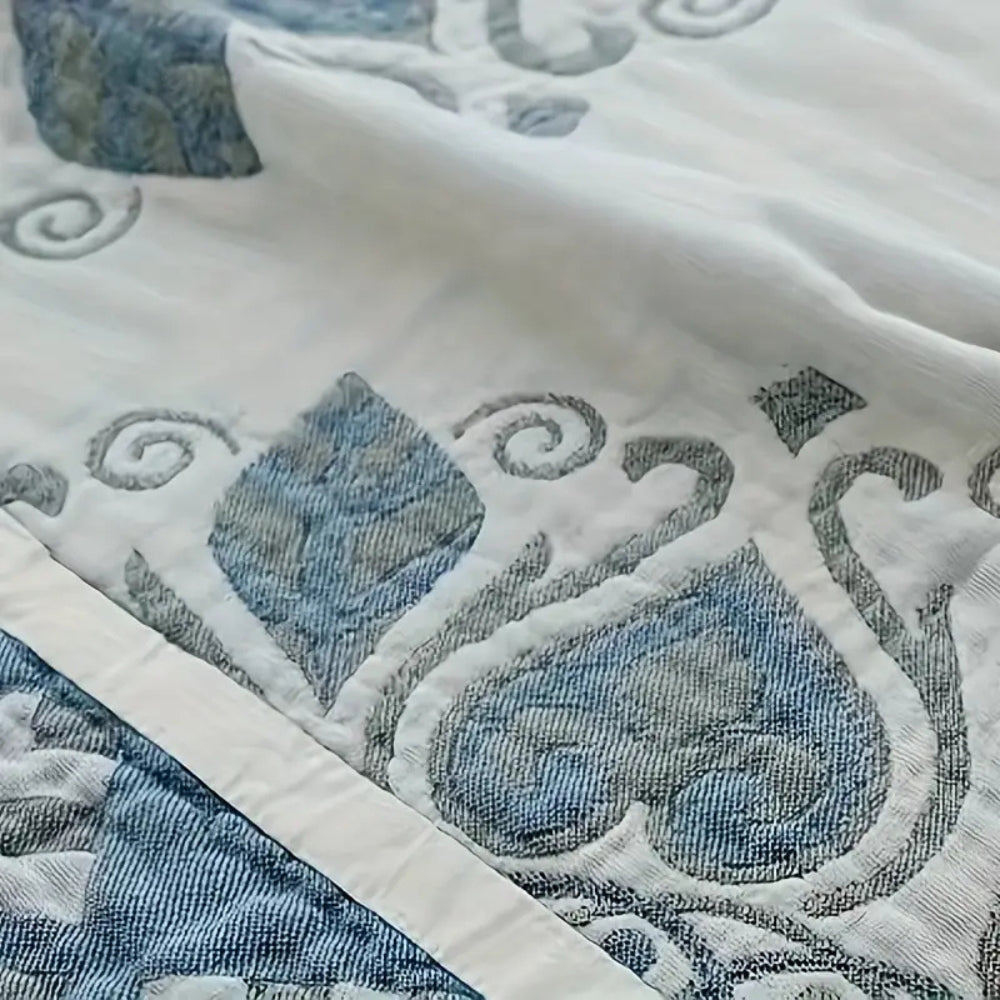 Floral Cotton Muslin Comfort Blanket
