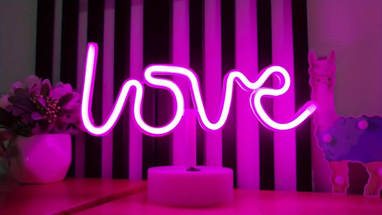 Neon LED Table Lamp for Parties and Romantic Ambiance