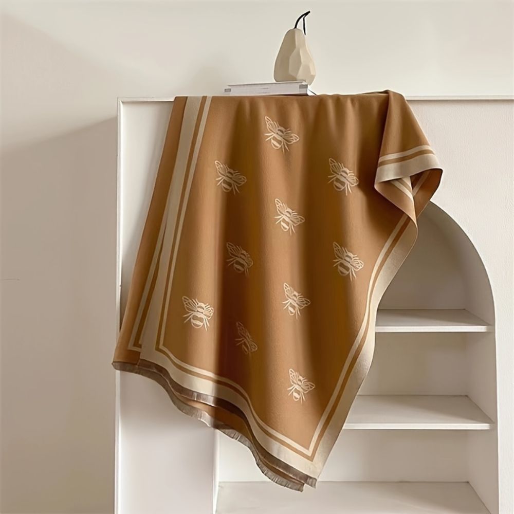 Bee Pattern Microfiber Winter Scarf