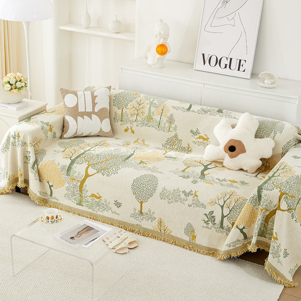 Chenille Sofa Cover for Pets and Dust Protection