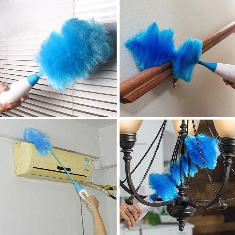 360° Rotating Electric Spin Duster with Microfiber Brushes