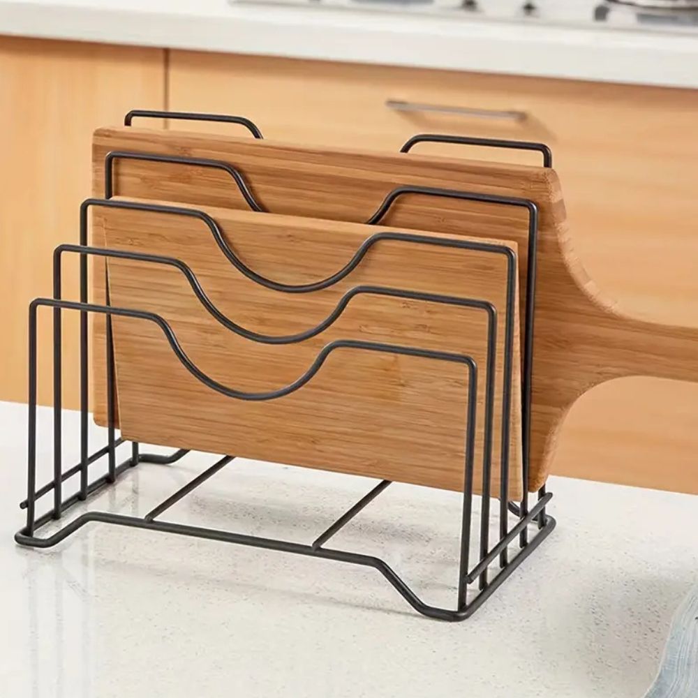 Vertical Iron Plate and Lid Organizer