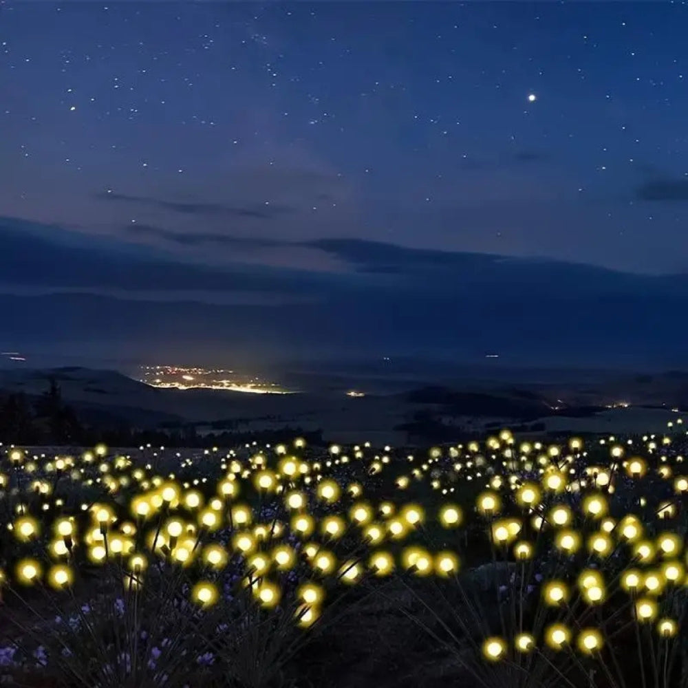 Solar-Powered LED Firefly Garden Lamps