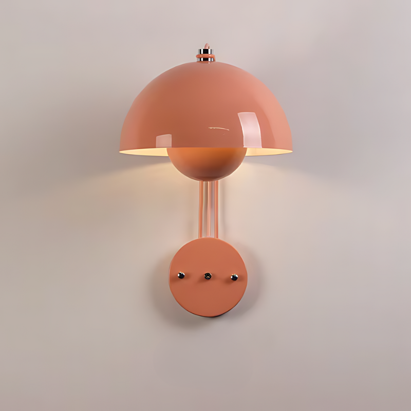 Mushroom-Shaped Metal LED Wall Light