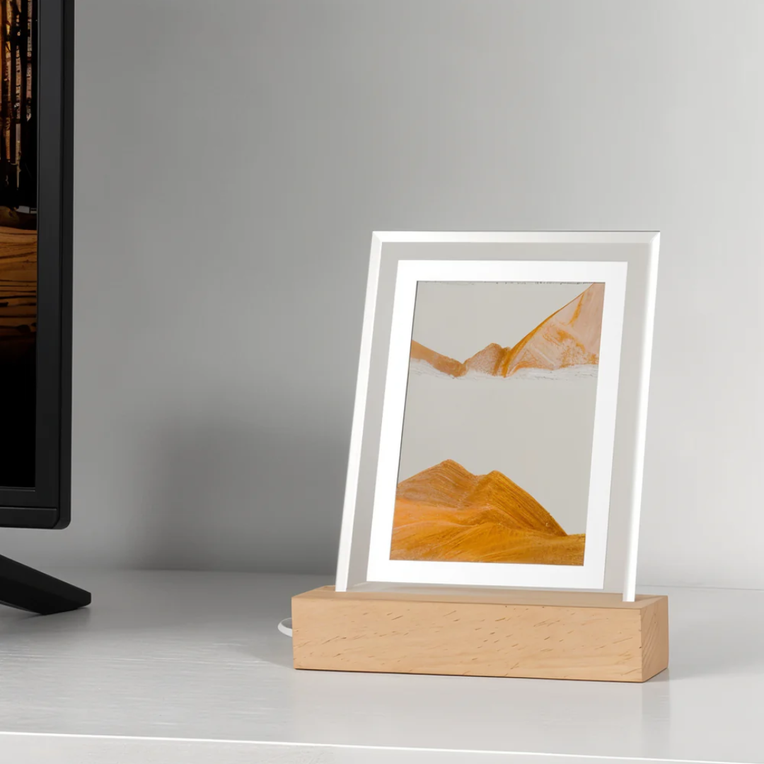 Moving Quicksand LED Table Lamp with Relaxing Sand Art