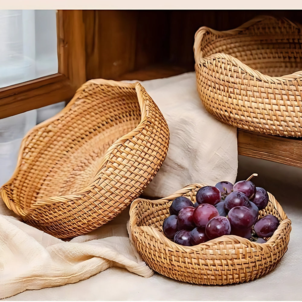 Handwoven Eco-Friendly Rattan Storage Basket