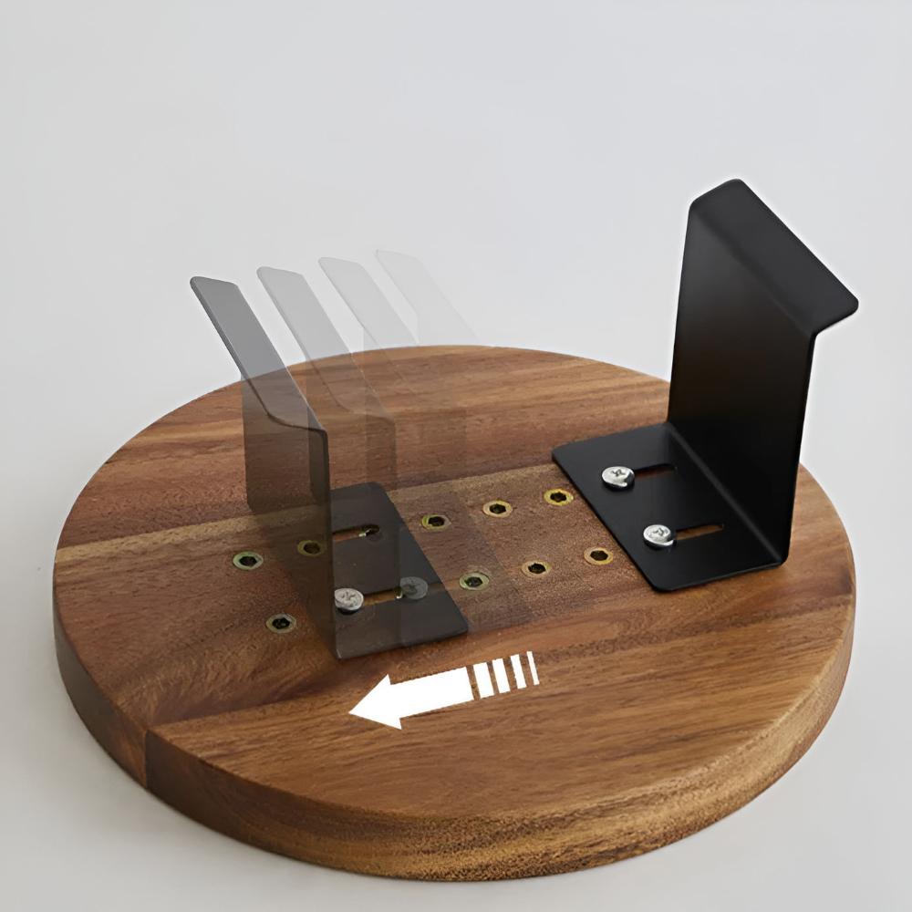 Walnut Clip-On Sofa Armrest Tray