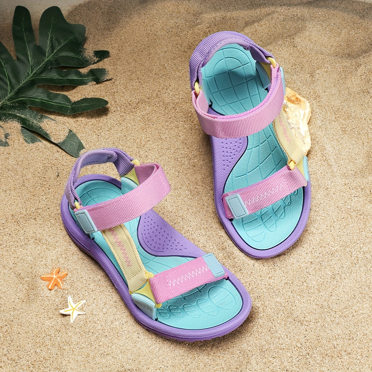 Adjustable Girls' Sporty Sandals with Lightweight Sole