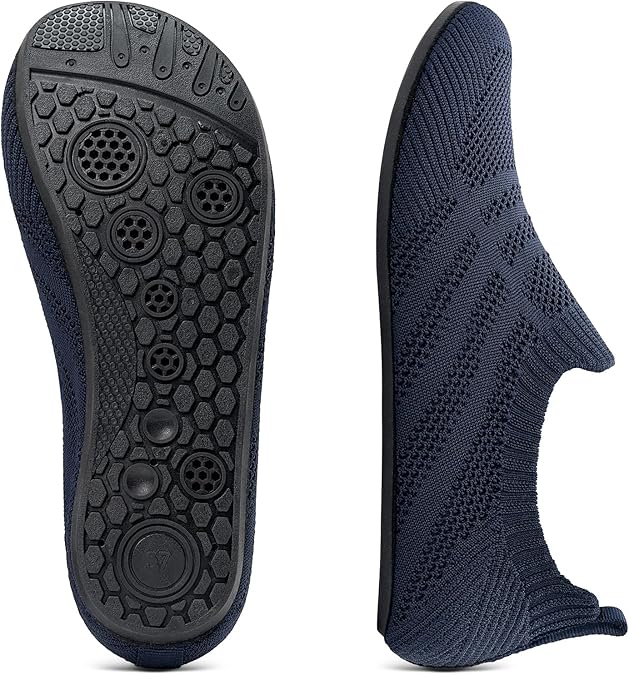 Men's Lightweight Knit Slip-On Barefoot Walking Shoes