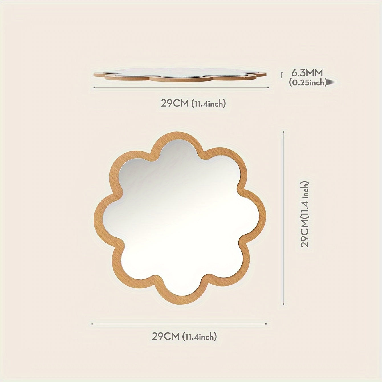 Cloud-Shaped Wall Mirror for Kids' Room