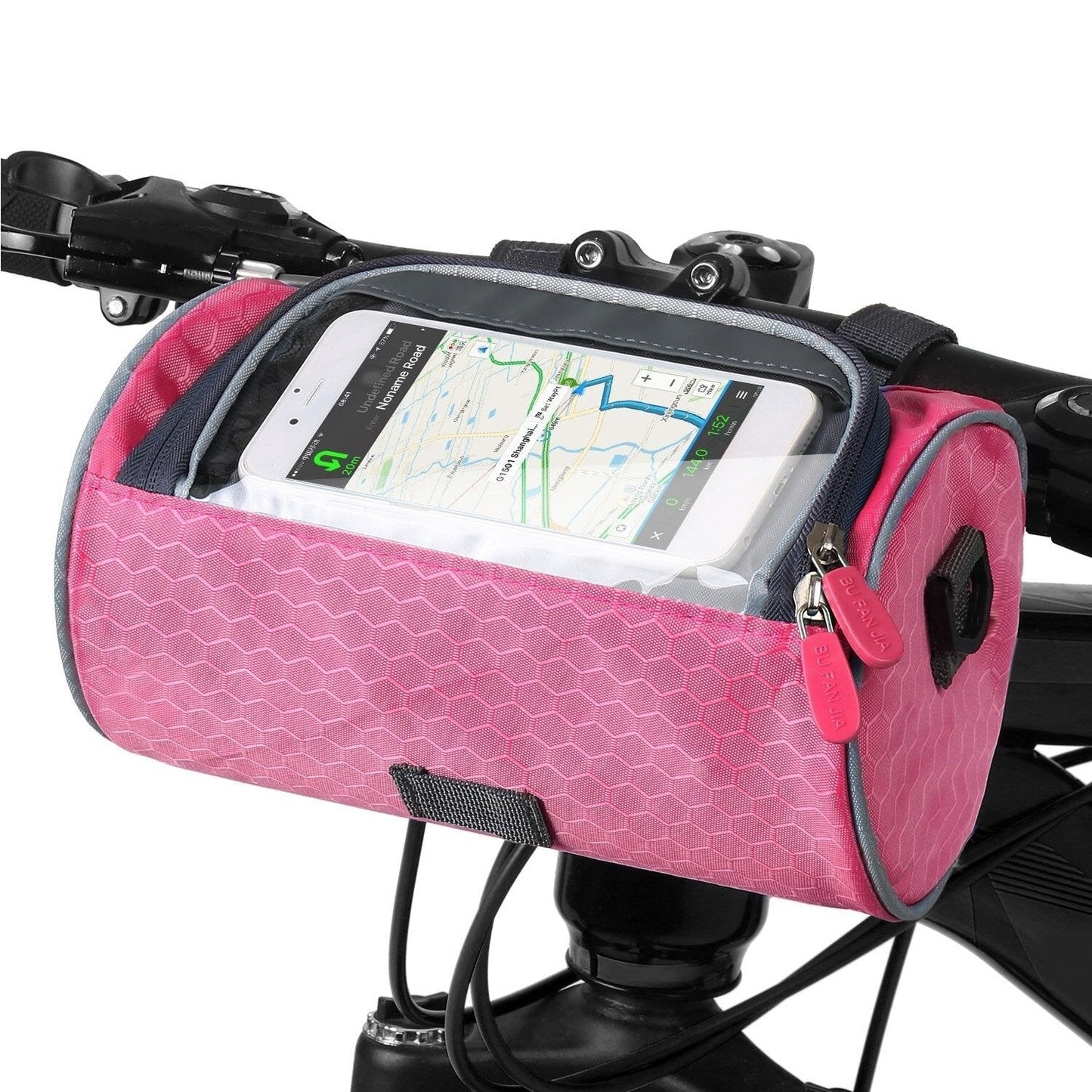 Water-Resistant Bicycle Handlebar Bag with Smartphone Holder
