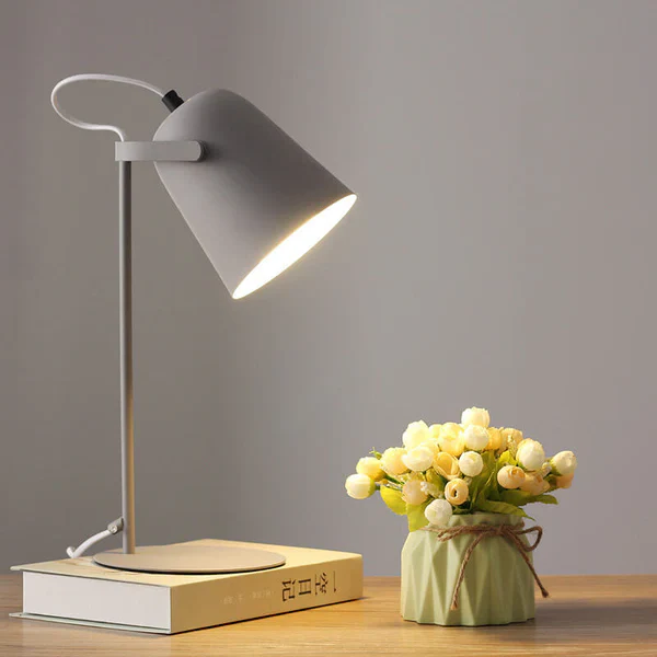 Nordic Macaron Color Iron Bucket Table Lamp