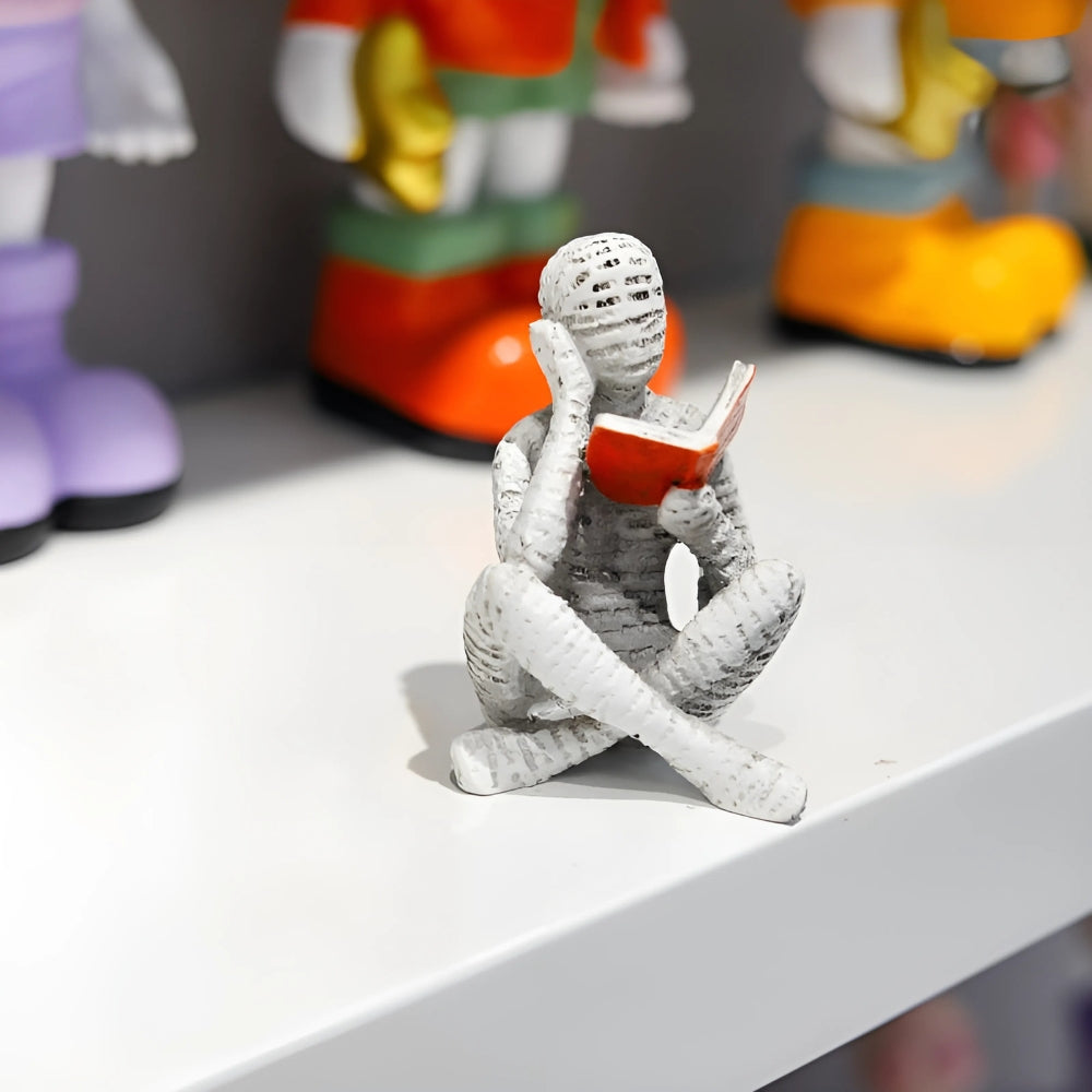 Woman Reading Resin Shelf Decoration