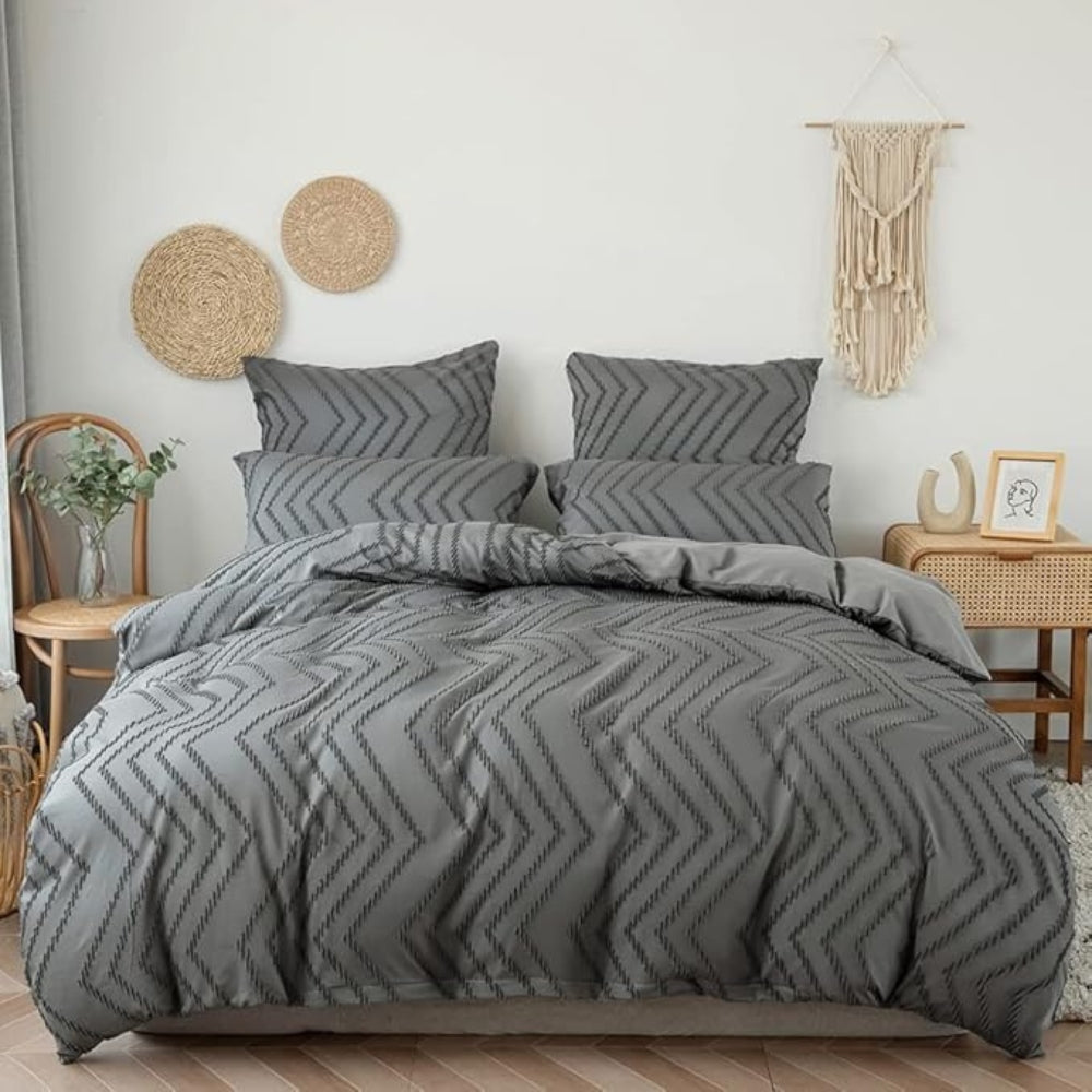 Chevron Microfiber Quilt Cover Set with Pillowcases