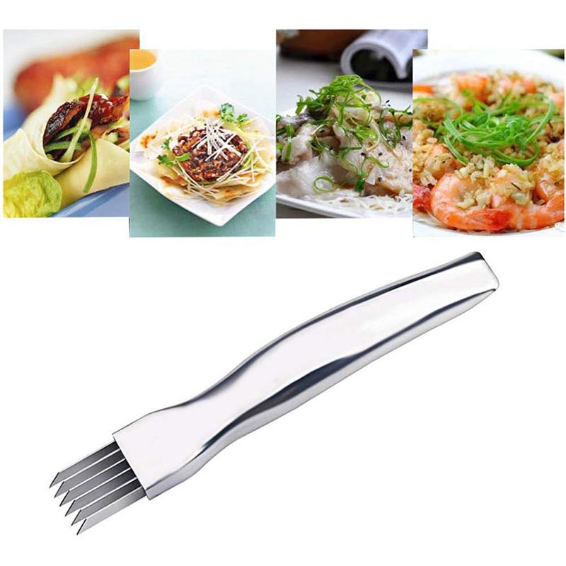 Stainless Steel Green Onion Chopper Knife with Ergonomic Grip