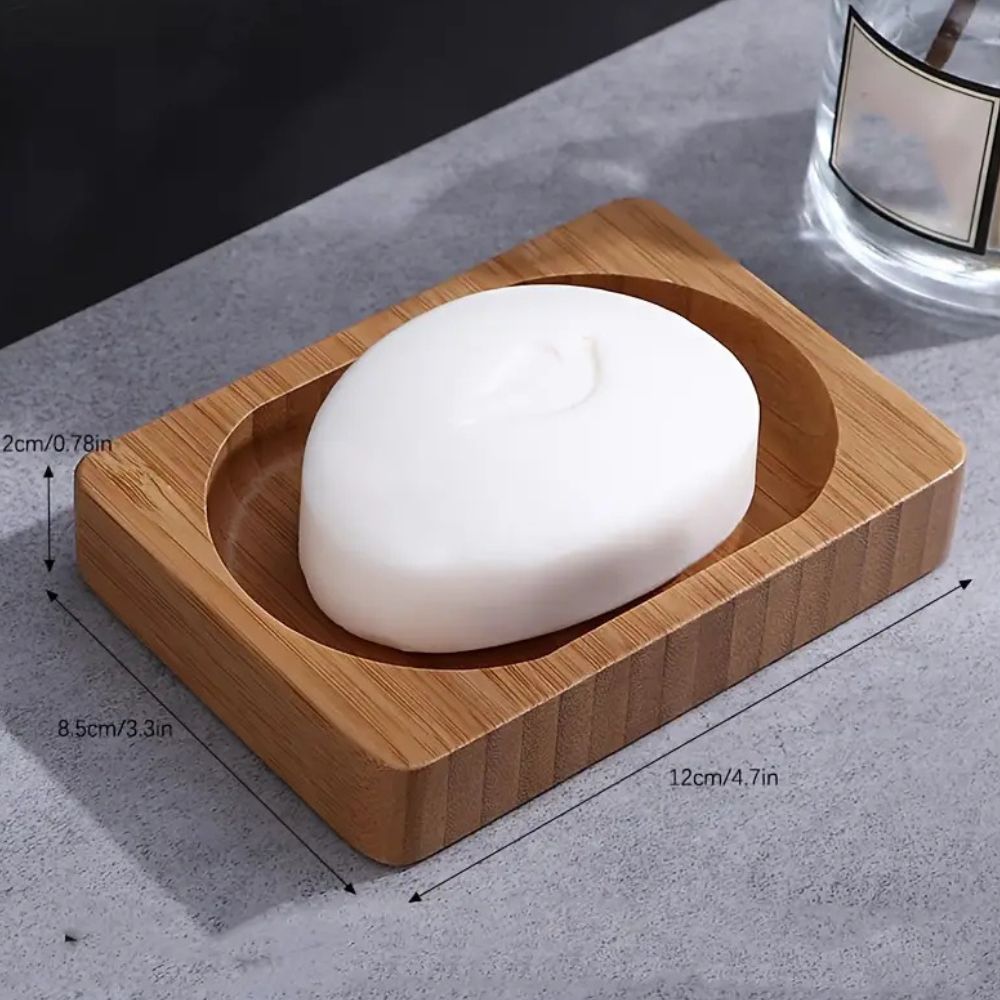 Natural Wooden Soap Dish for Spa-Like Bathroom Decor