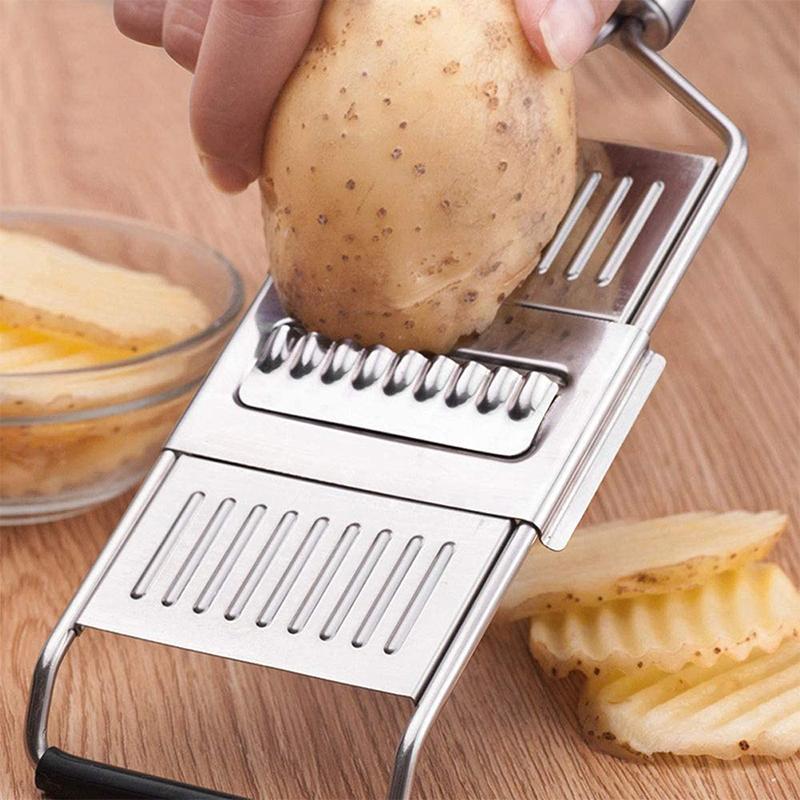 Stainless Steel Vegetable Slicer with Interchangeable Blades