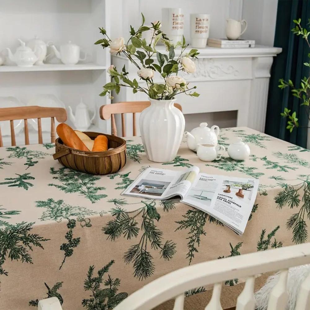 Rustic Pine Grove Cotton Dining Cloth