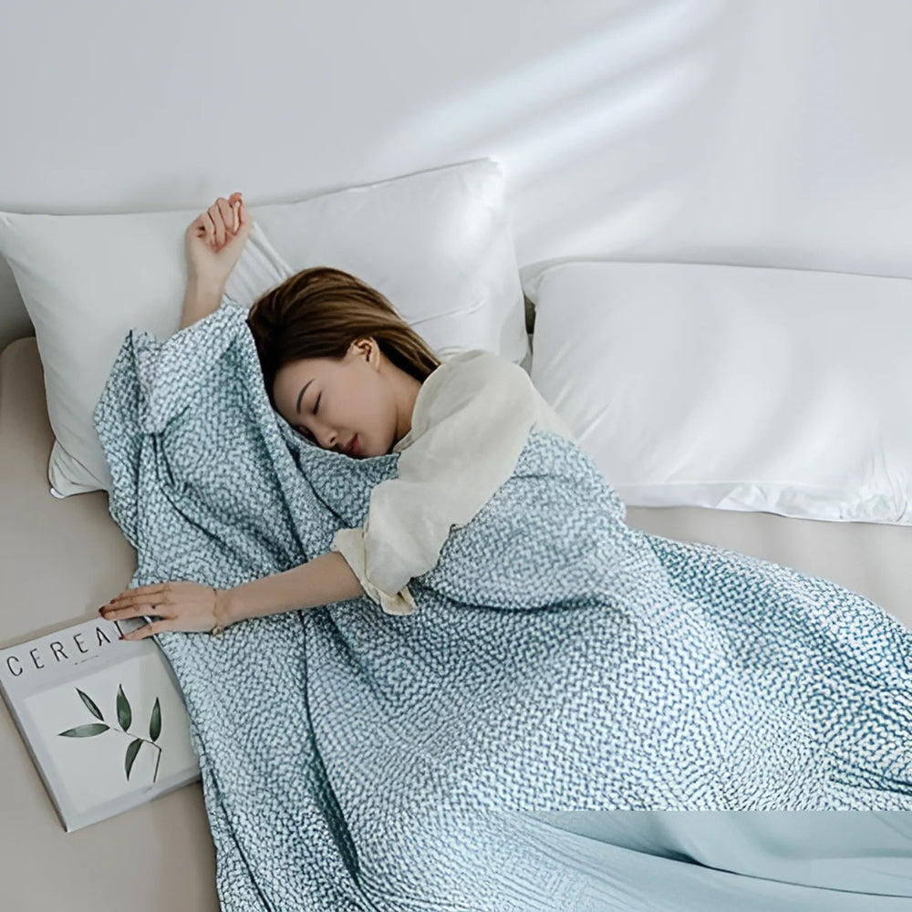 Cozy Maze Pure Cotton Throw Blanket