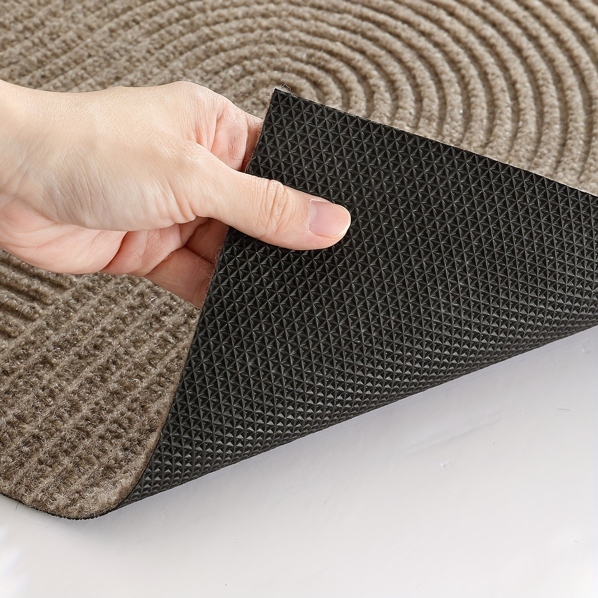 Non-Slip Geometric Entryway Rug for Indoor and Outdoor Use