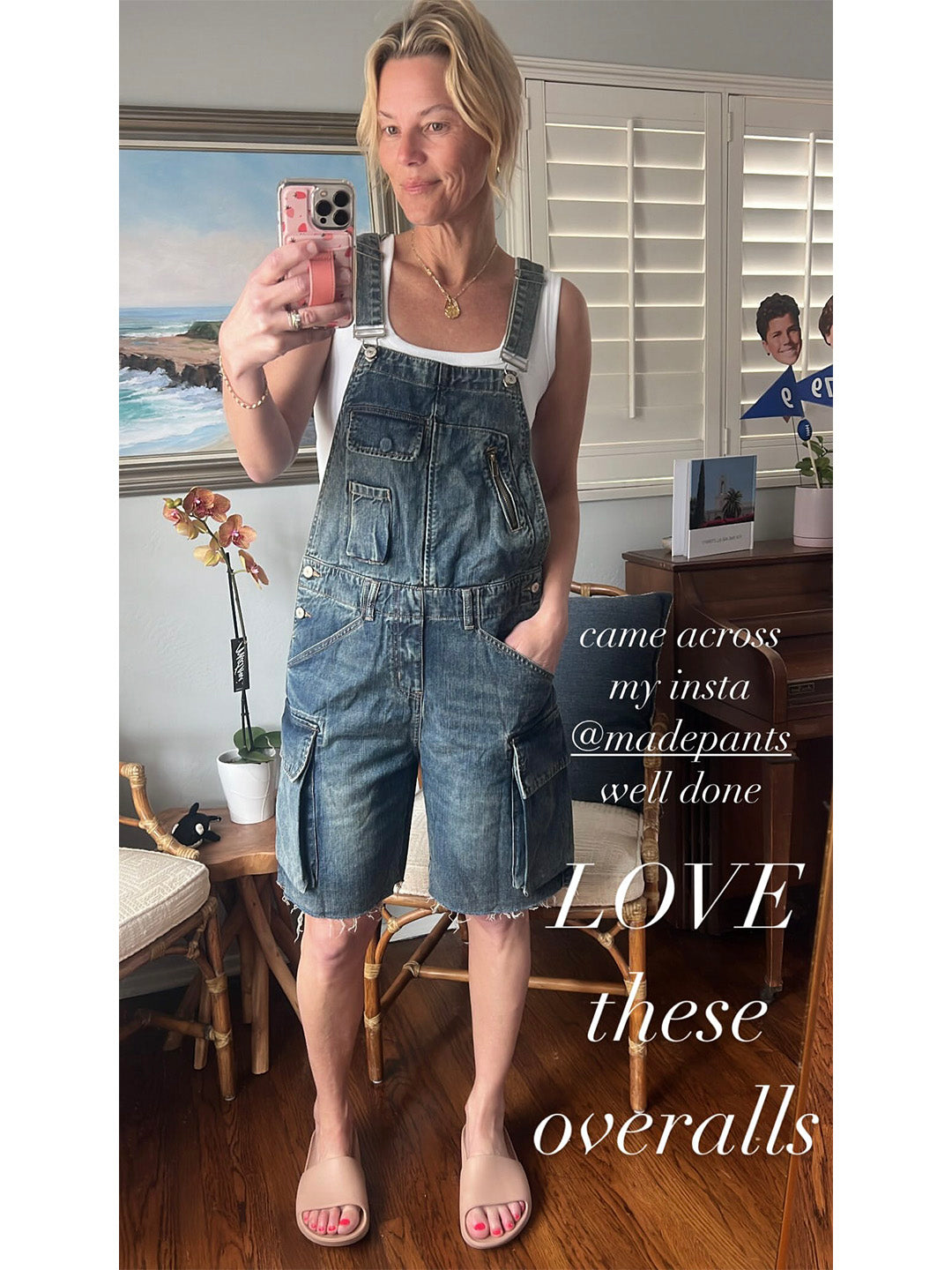 Vintage-Inspired Denim Overall Shorts with Adjustable Straps