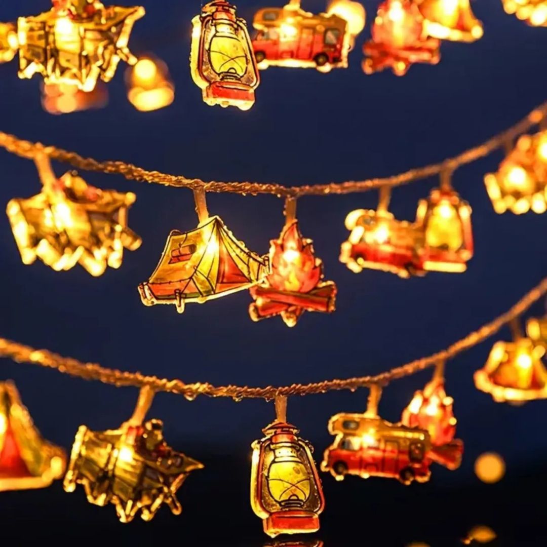 LED Mood Lighting Garland with Camping Themes