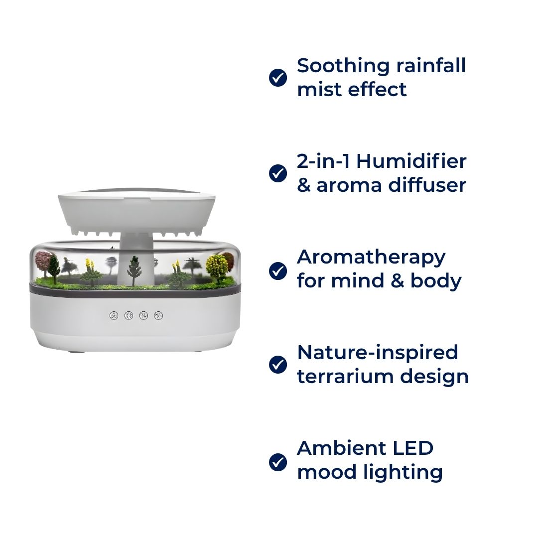 Quiet LED Night Light Humidifier Diffuser for Dry Air Relief and Relaxing Sleep