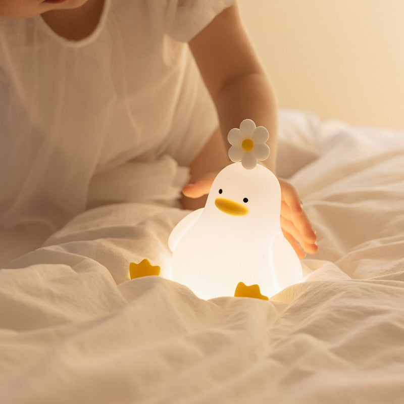 Soft Light Silicone Night Light with Adjustable Modes and Phone Stand