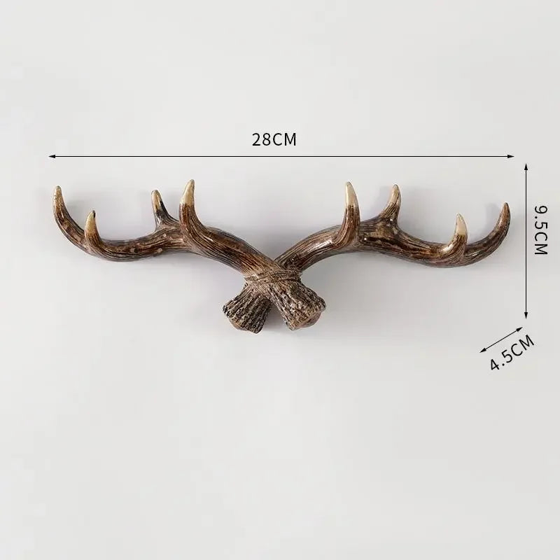 Antler-Shaped Wall Hanger with Rustic Design for Jackets and Accessories