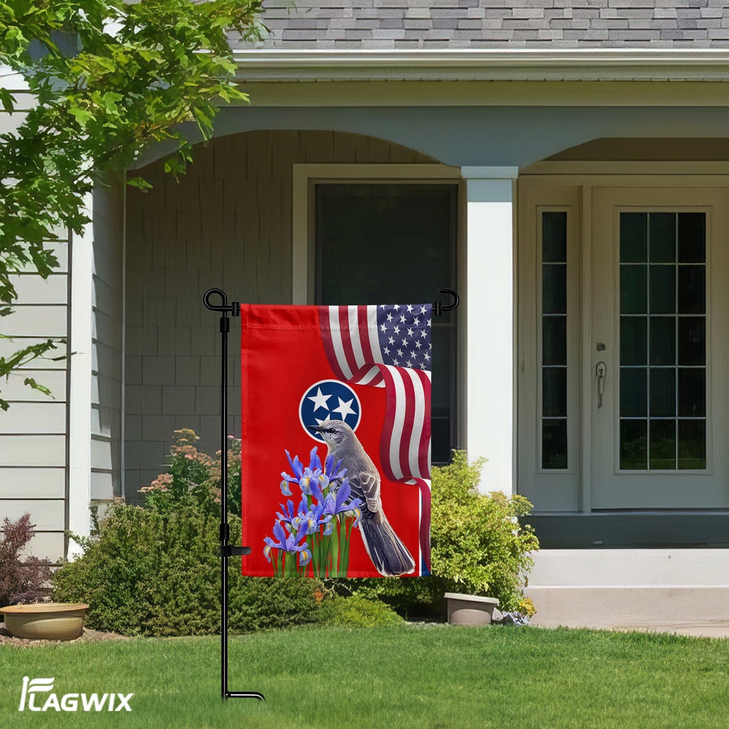 Durable Weather-Resistant Garden Flag Pole Stand