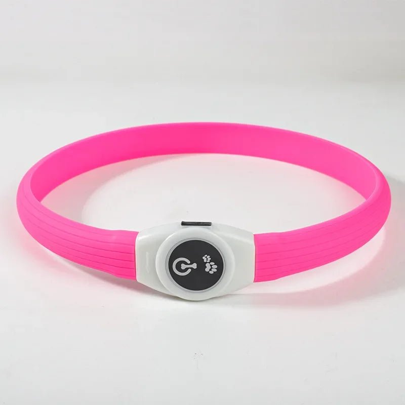 LED Waterproof Dog Collar with Rechargeable Lights
