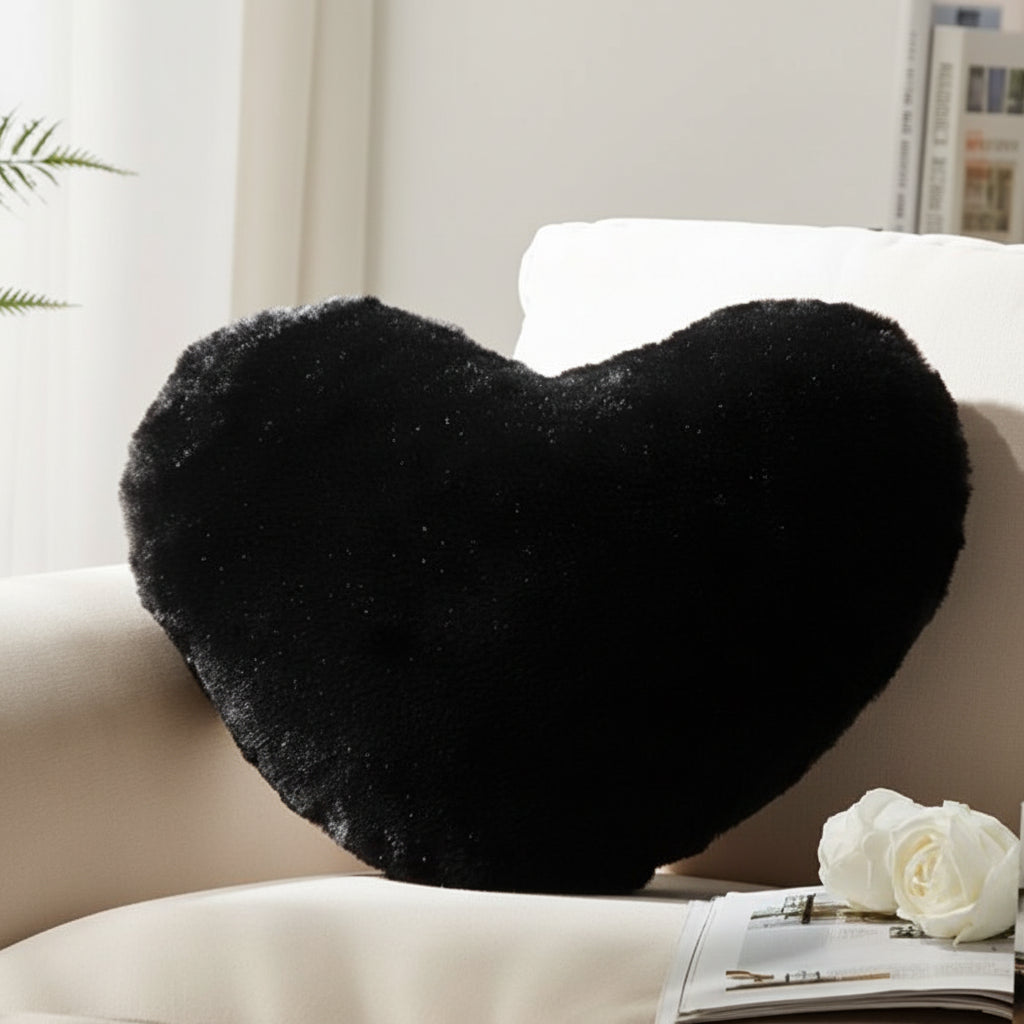 Soft Pink Heart Shaped Plush Pillow for Valentine’s Day Gift