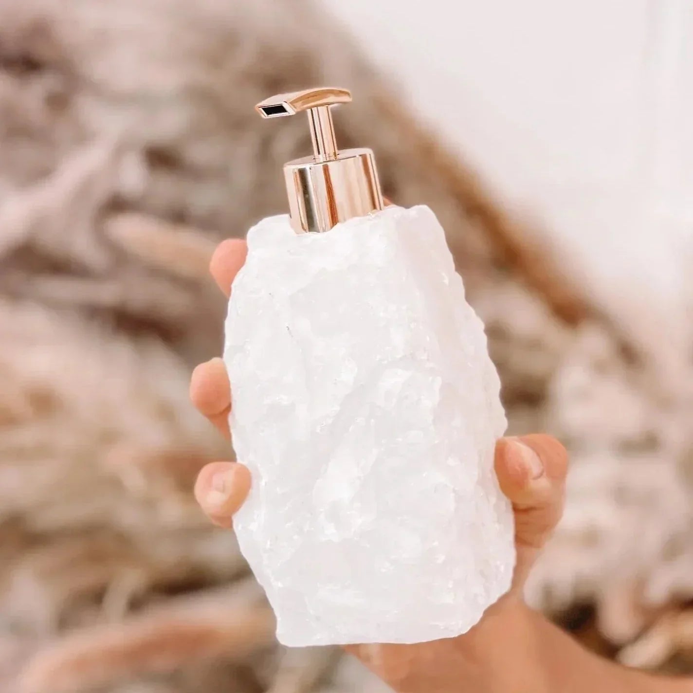 Crystal Glass Soap Dispenser - Handcrafted Luxury Bathroom Accessory