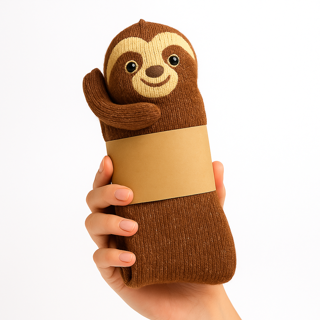 Plush Sloth Non-Slip Winter Slipper Socks