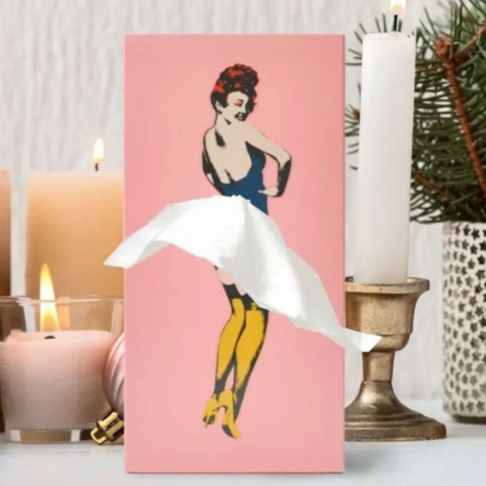 Flying Skirt Tissue Box with Weighted Bottom