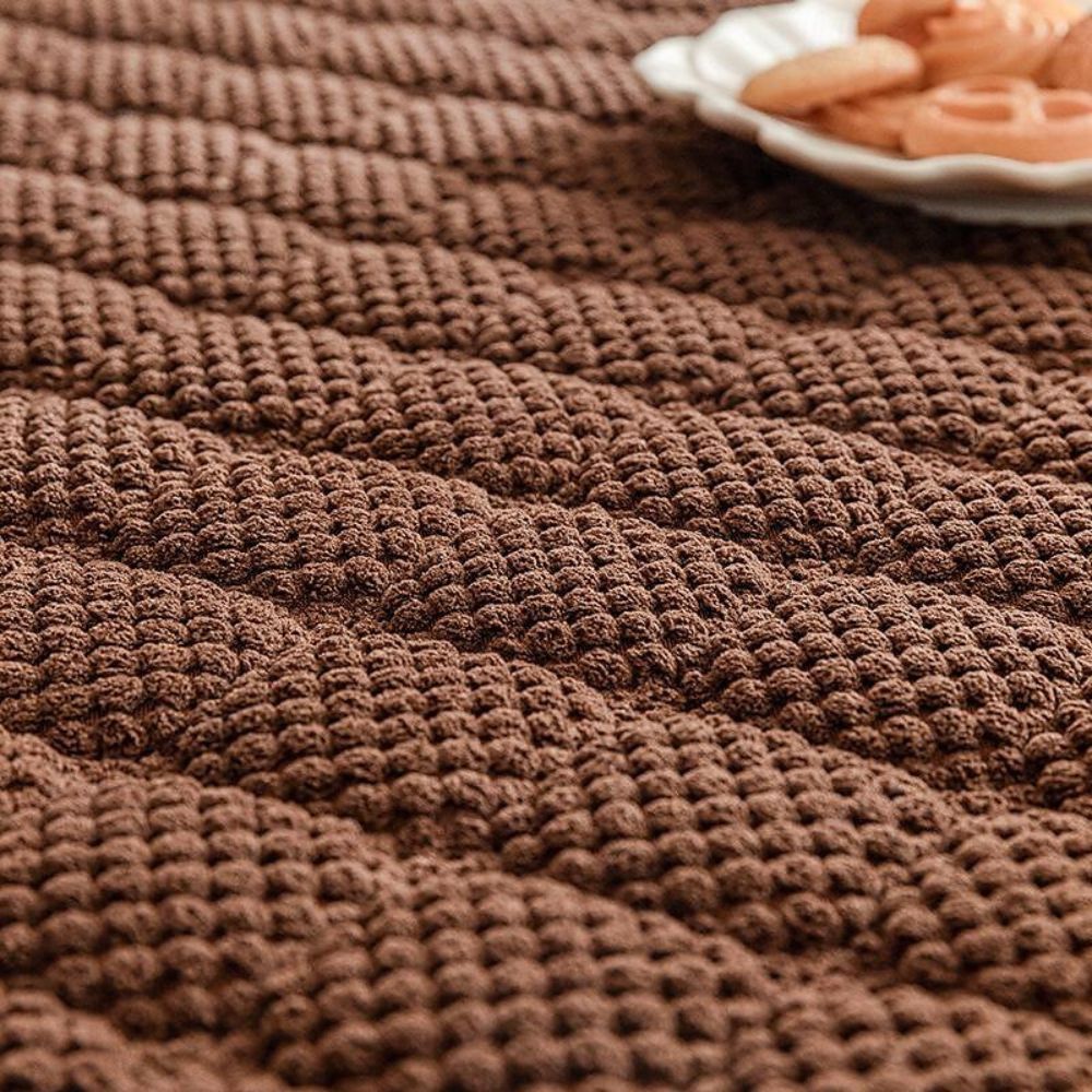 Soft Ribbed Corduroy Sofa Seat Cover with Anti-Slip Base