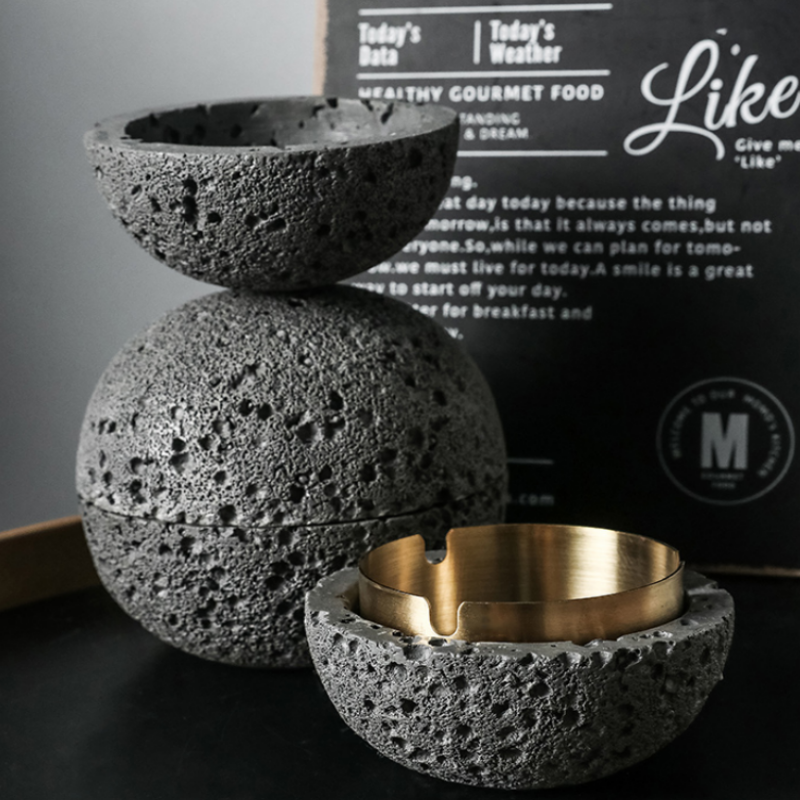Moon Shaped Decorative Ashtray with Realistic Surface