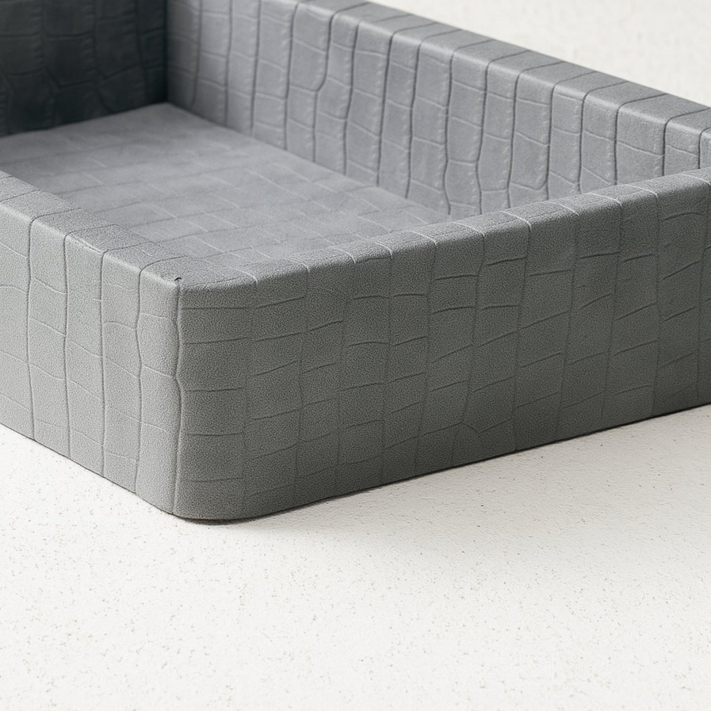 Croc Textured Wooden Organizer Tray