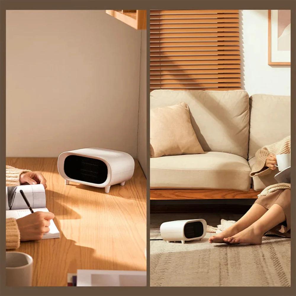 Portable Electric Mini Fan Heater with PTC Heating and USB Power